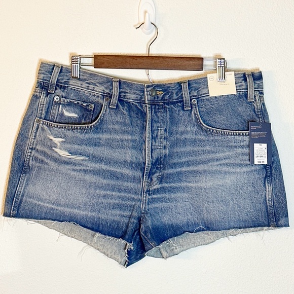 Universal Thread Pants - Universal Thread Distressed High Waist Mini Cut-Off Denim Shorts Size 16